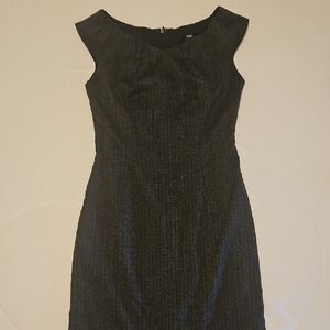 Mossimo Supply Co. Shimmering Grey/Black Midi Dress
